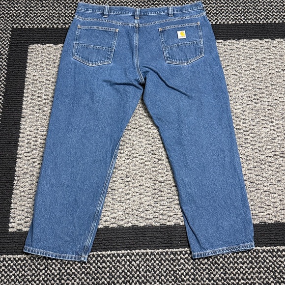 Carhartt Relaxed Fit Jeans Men’s 42 Workwear Blue Denim Utility Classic Outdoor - Picture 2 of 5
